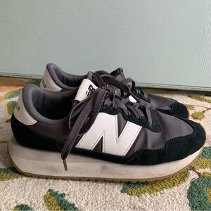 New Balance Black and White 237 Athletic Shoes